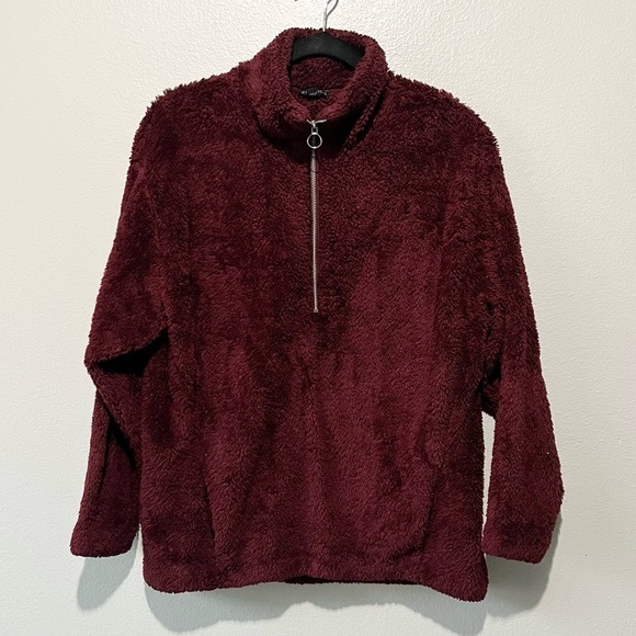 EXPRESS- Long Sleeve Fluffy Half Zip Sweater Size XS - Picture 1 of 4